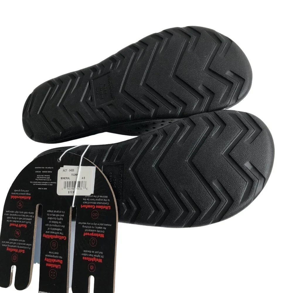 TOTES  BOUNCE BLACK SANDALS /FLIP FLOP  KIDS SZ 4-5‎ NEW WITH TAG